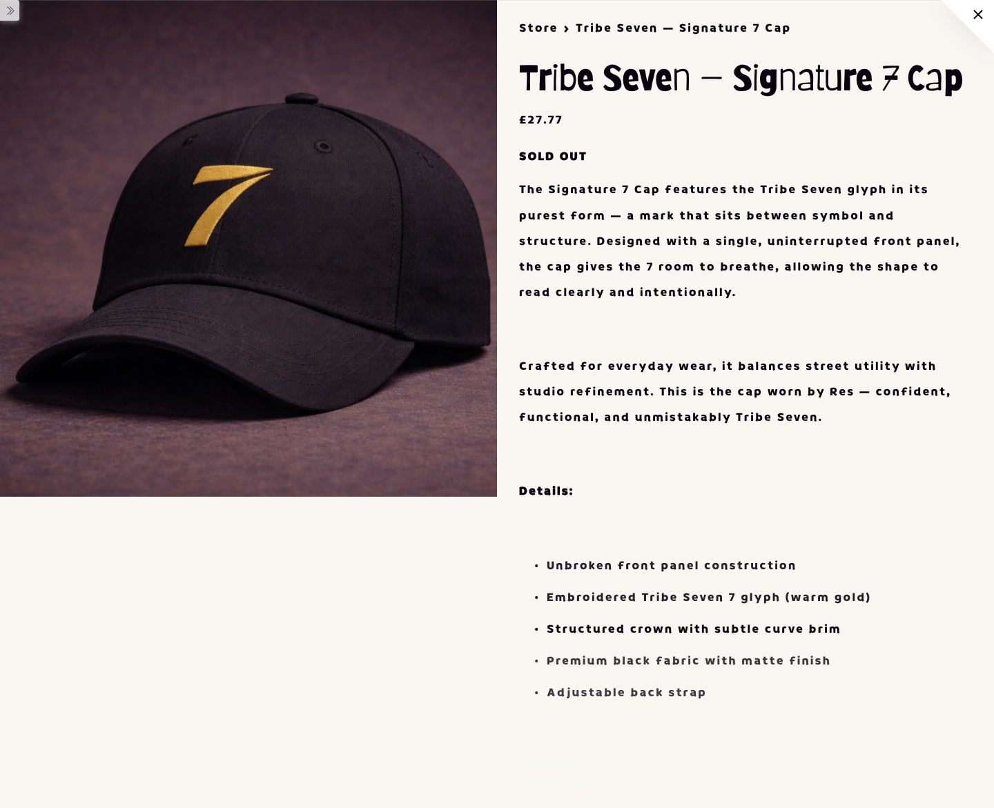 Tribe Seven – Signature 7 Cap
