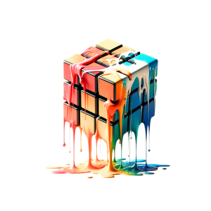 Projects Archive — open book with paint splashes
